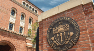 Picture of USC sign showcasing the university seal